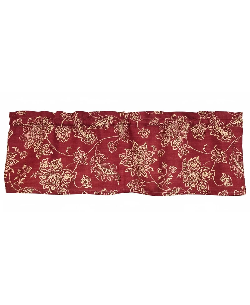Rlf Home 100% Cotton High Quality Reagan Tailored Window Valance with 1.5" Rod Pocket 50" W X 12"