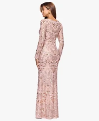 Xscape Women's Sequinned Embroidered Evening Gown
