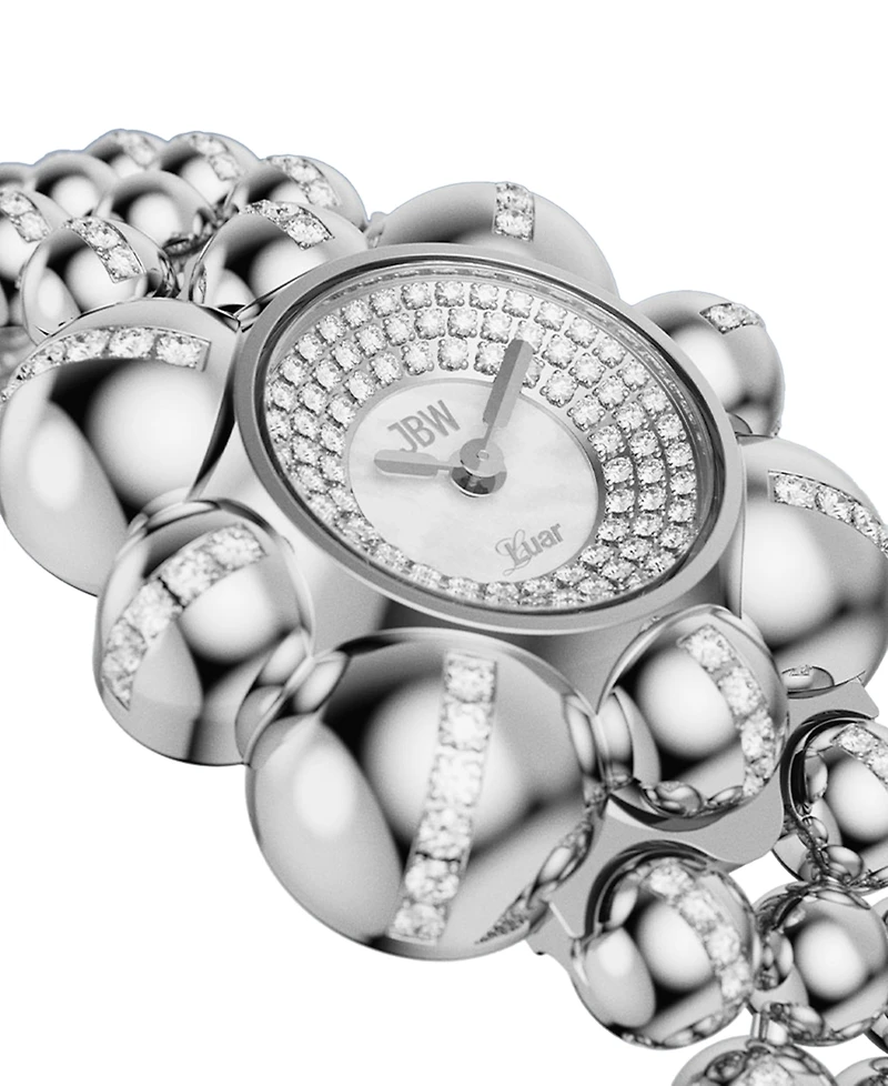 Jbw Women's Atmosphere Crystal Swiss Quartz Stainless Steel Watch, 30mm