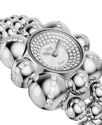 Jbw Women's Atmosphere Crystal Swiss Quartz Stainless Steel Watch, 30mm