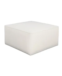 Streamdale Furniture Upholstered Square Ottoman, Cream