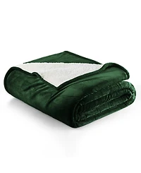 Linery & Co. Velvet Plush Reversible Sherpa Bed Blanket