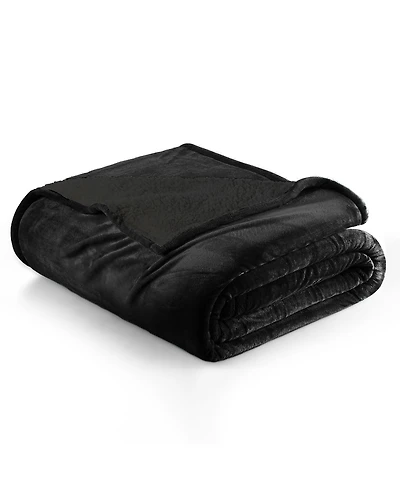 Linery & Co. Velvet Plush Reversible Sherpa Bed Blanket