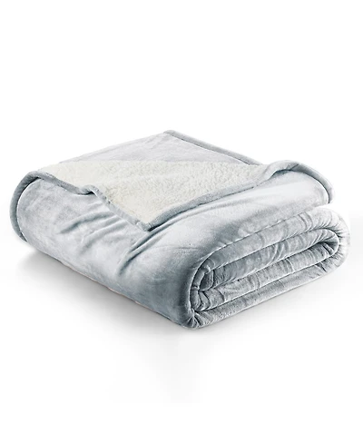 Linery & Co. Velvet Plush Reversible Sherpa Bed Blanket