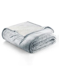 Linery & Co. Velvet Plush Reversible Sherpa Bed Blanket