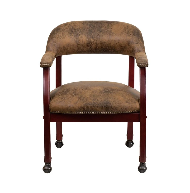 Emma+Oliver Conference Chair with Accent Nail Trim and Casters