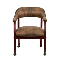 Emma+Oliver Conference Chair with Accent Nail Trim and Casters