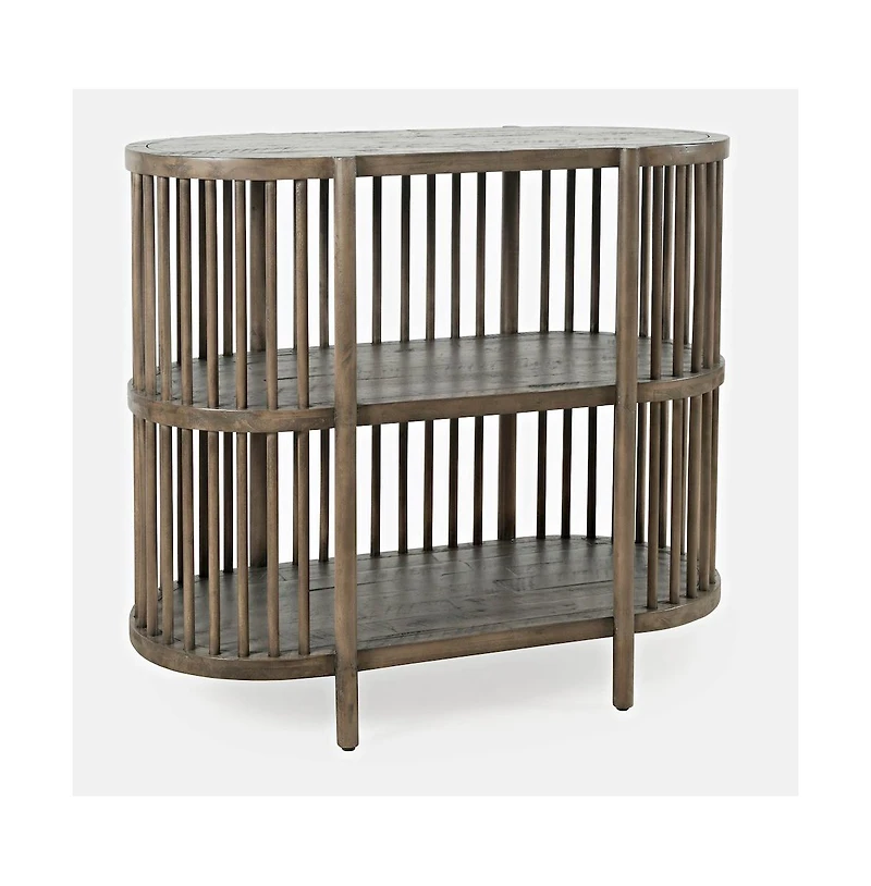 Jofran Rhapsody Mid-Century Modern 36" Open Storage Console Bookcase