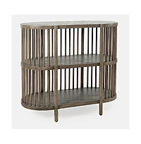 Jofran Rhapsody Mid-Century Modern 36" Open Storage Console Bookcase