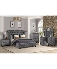 Streamdale Furniture Streamdale Sophia Nightstand Gray
