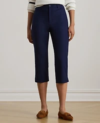 Lauren Ralph Women's Double-Faced Stretch Capri Pants