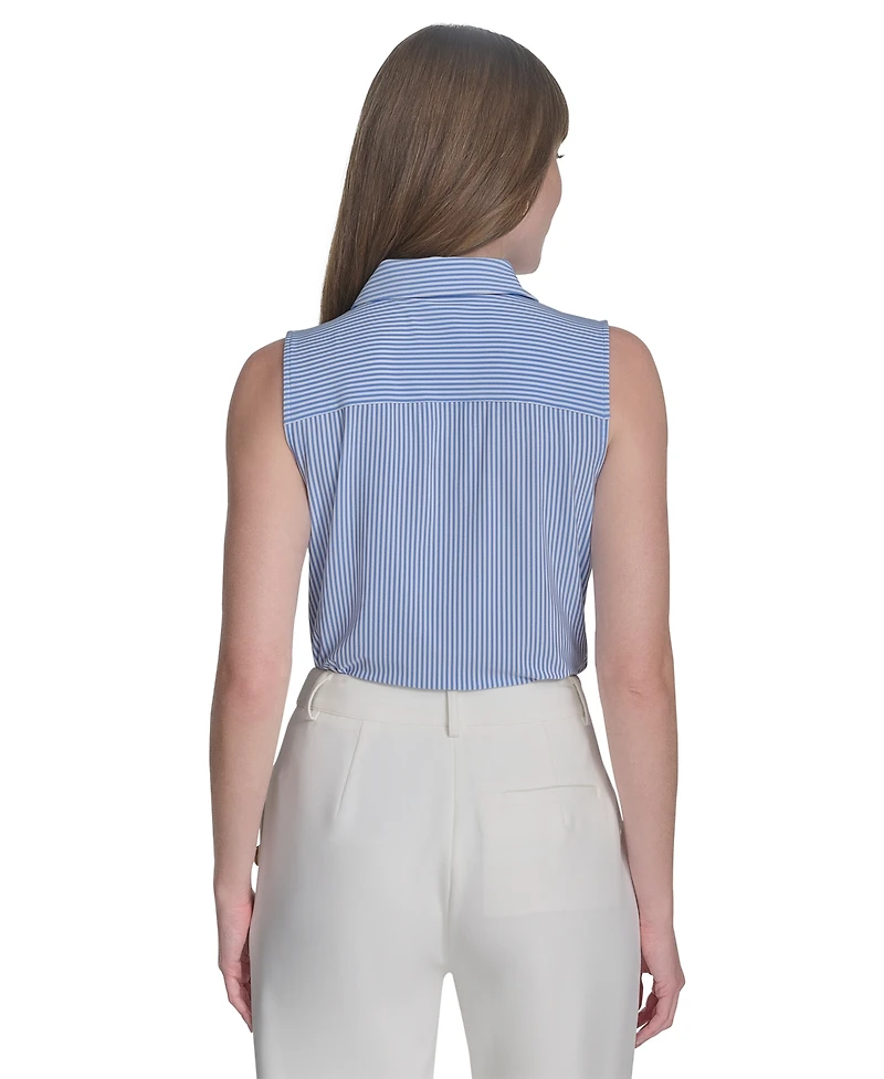 Tommy Hilfiger Women's Sleeveless Pinstripe Top