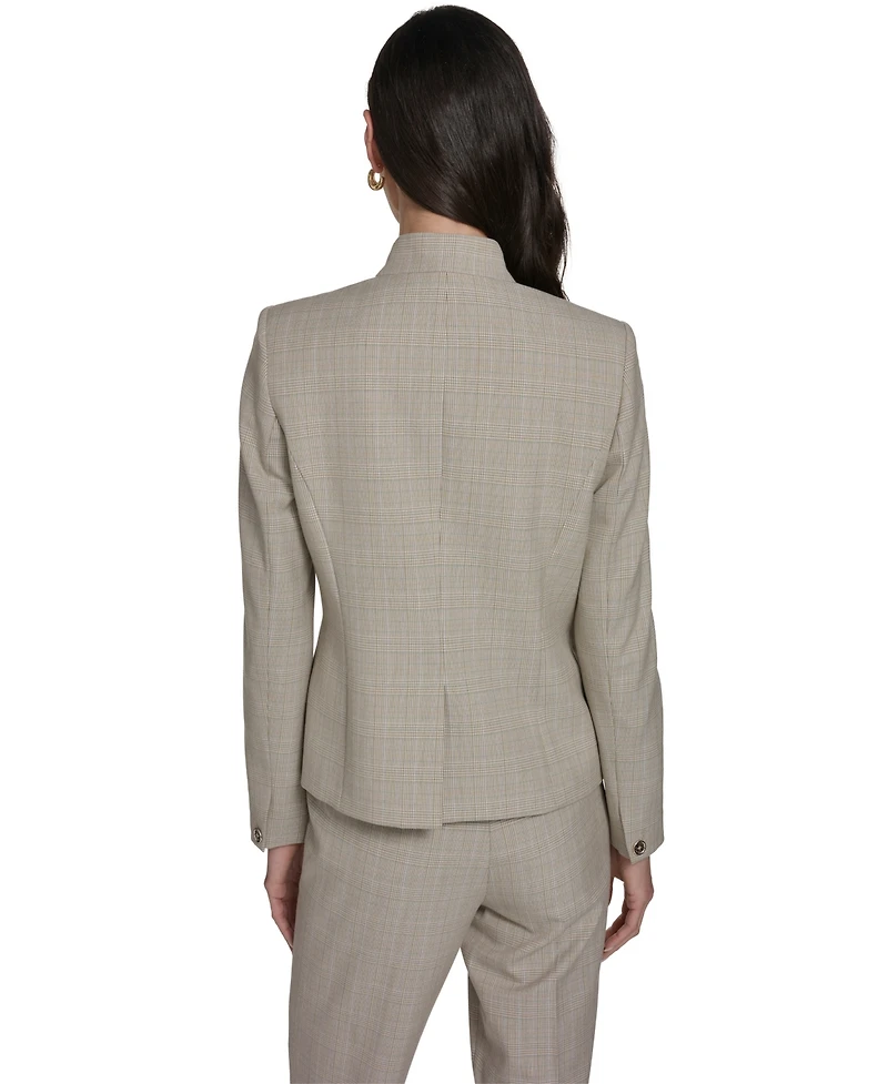 Tommy Hilfiger Women's Plaid Open Front Blazer