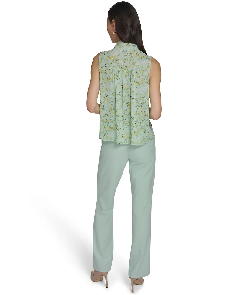 Tommy Hilfiger Women's Floral Vine Pintuck Top