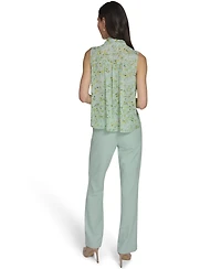 Tommy Hilfiger Women's Floral Vine Pintuck Top
