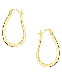 And Now This Crystal Oblong 18k Gold-Plated Brass Hoop Earrings, Macy's Exclusive