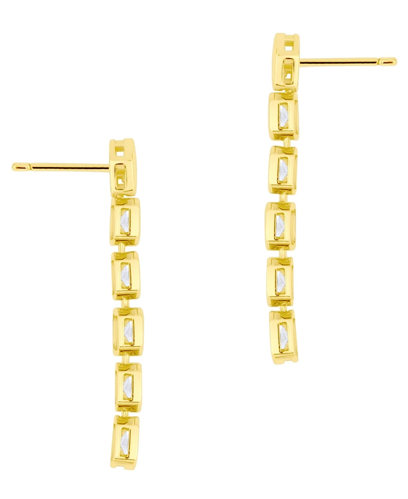 And Now This Cubic Zirconia 18k Gold-Plated Brass Drop Earrings, Macy's Exclusive