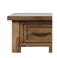 Jofran Claremont Transitional Rustic Wood Usb Charging End Table with Storage