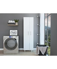 Lovmor 71.3 inch High Cleaning Supplies Cabinet with 5 Shelves for Mop Broom Storage