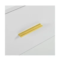 Lovmor Modern 9 Drawer Dresser Golden Handles Waterproof Bedroom Closet Storage Sturdy