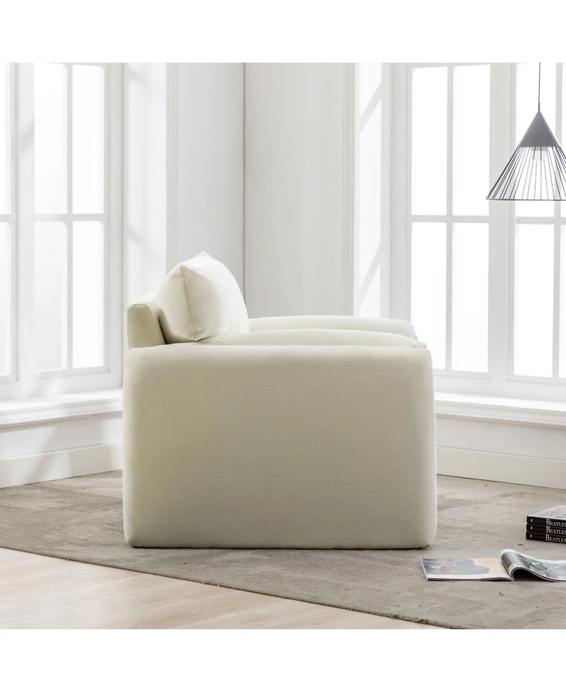 Streamdale Furniture Modern Chenille Oversized Armchair Accent Single Sofa Lounge Chair
