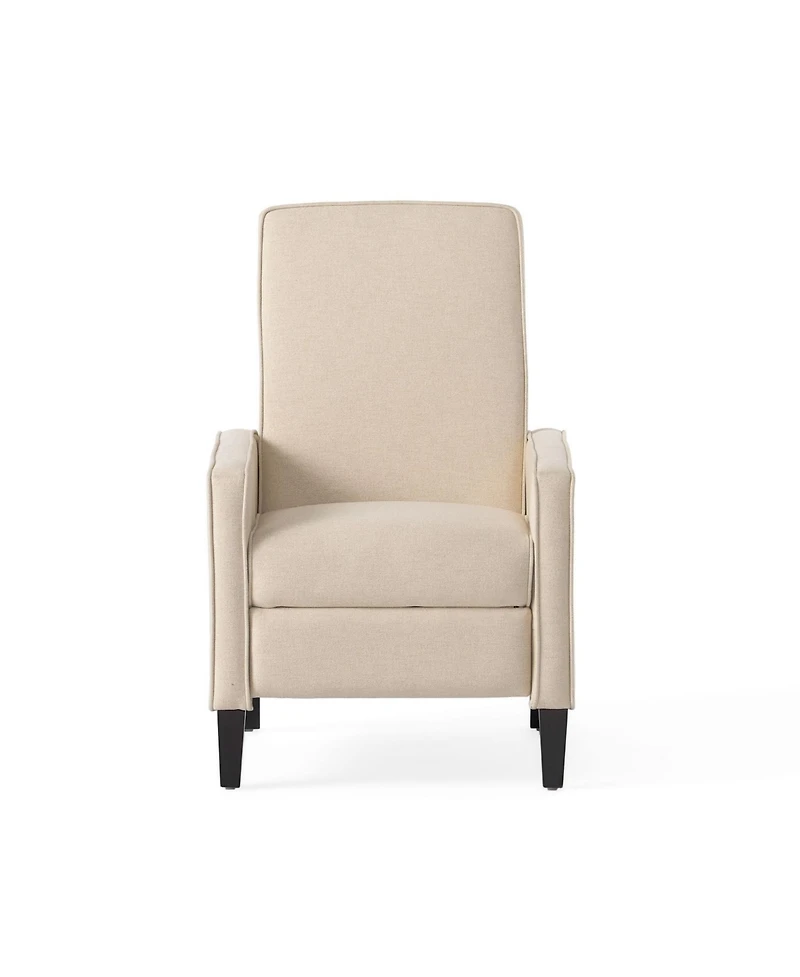 Streamdale Furniture Minimalist Beige Fabric Push Back Chair