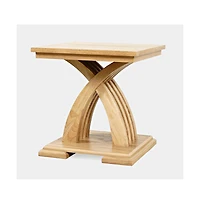 Jofran Anthology Contemporary Square End Table with Curved Base