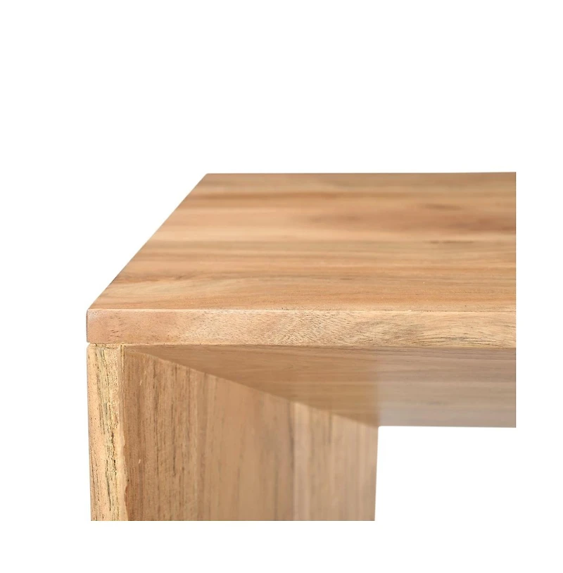 Jofran Lux Solid Wood Modern Angled End Table