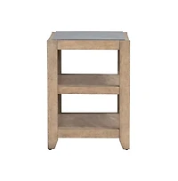 Liberty Furniture Millstone Chairside Table with Unique Tile Top for Living Room