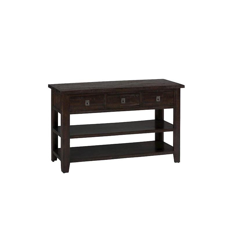 Jofran Kona Grove 50" Distressed Rustic Solid Wood Sofa Table