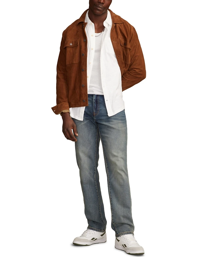 Lucky Brand Men's Short-Sleeve Linen Knit Shirt