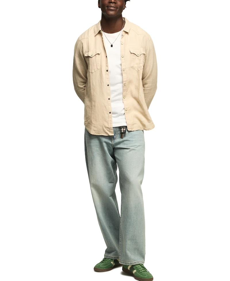 Lucky Brand Men's Spread Collar Western Shirt
