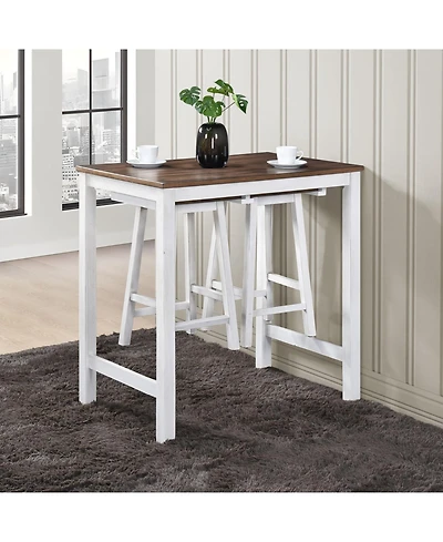 Streamdale Furniture Streamdale 3 Pieces Counter Set Hanging Stool Easy To Clean For Small Space