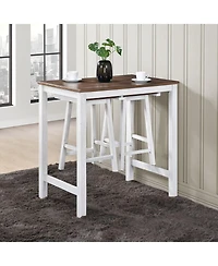 Streamdale Furniture Streamdale 3 Pieces Counter Set Hanging Stool Easy To Clean For Small Space