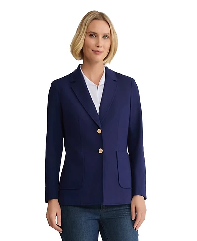Jones New York Women's Two-Button Scrunch-Sleeve Jacket