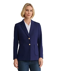 Jones New York Women's Two-Button Scrunch-Sleeve Jacket