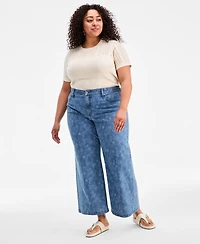 Style & Co Plus 5-Pocket High-Rise Wide-Leg Jeans, Macy's Exclusive