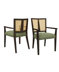 Streamdale Furniture Streamdale Rattan Back Dining Chair - Modern Farmhouse Accent Armchair