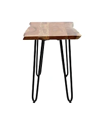 Streamdale Furniture Modern Industrial Acacia Wood Dining Bench
