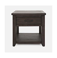 Jofran Madison County Rustic Reclaimed Pine Farmhouse Harris End Table