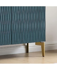 Kings Brand Furniture George Console Table for Entryway, Wood Sofa Table, Elegant Hallway Tables (Black Frame, White Door)