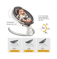 Cesicia Electric Baby Bouncer Baby Rocker Baby Chair with Bluetooth, Music Speaker, Intelligent Timing and Led Touch Screen