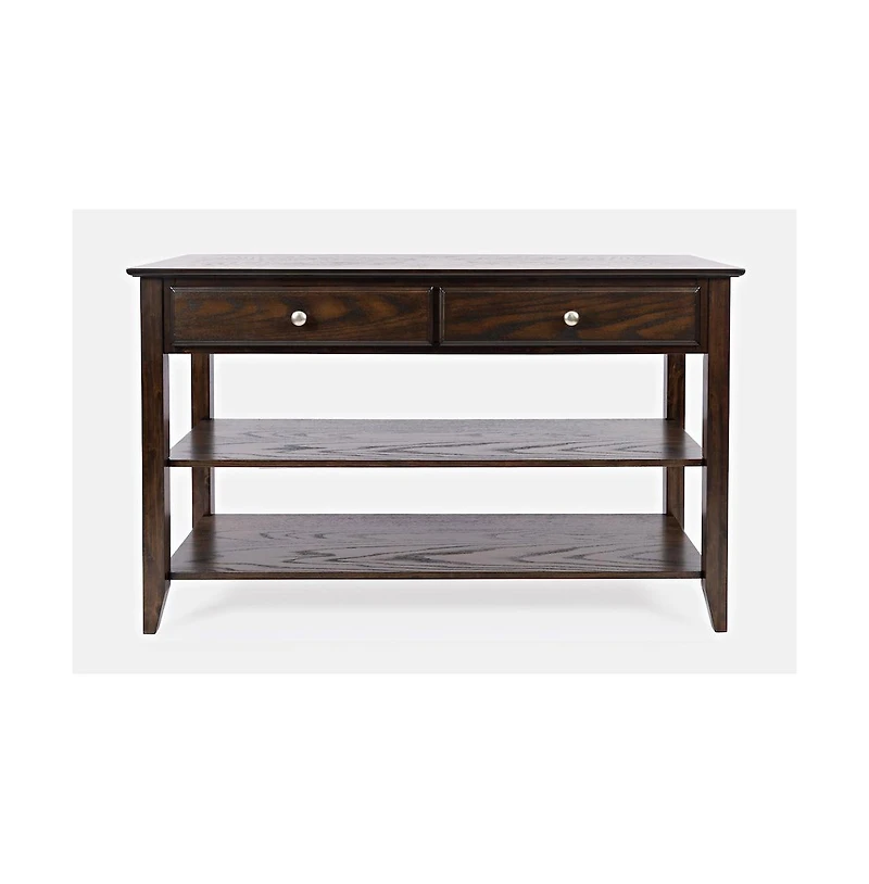 Jofran Modern Espresso Traditional 48" Sofa Console Table with Two Drawers