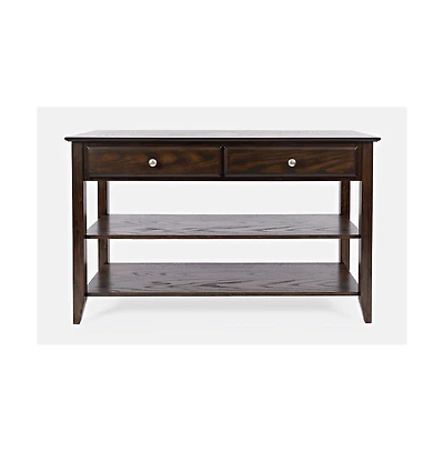 Jofran Modern Espresso Traditional 48" Sofa Console Table with Two Drawers