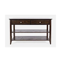 Jofran Modern Espresso Traditional 48" Sofa Console Table with Two Drawers
