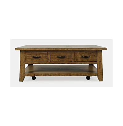 Jofran Rustic Farmhouse Solid Wood 50" Coffee Table