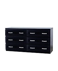 Lovmor Modern Wood Side Cabinet with 6 Drawers