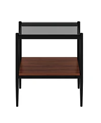 Streamdale 3-Piece Modern Gray Glass Living Room Table Set