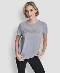 Dkny Sport Women's Ombre Rhinestone Short-Sleeve Top