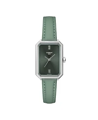 Tissot Women's Quartz Green Leather Strap Watch, 21.80mm